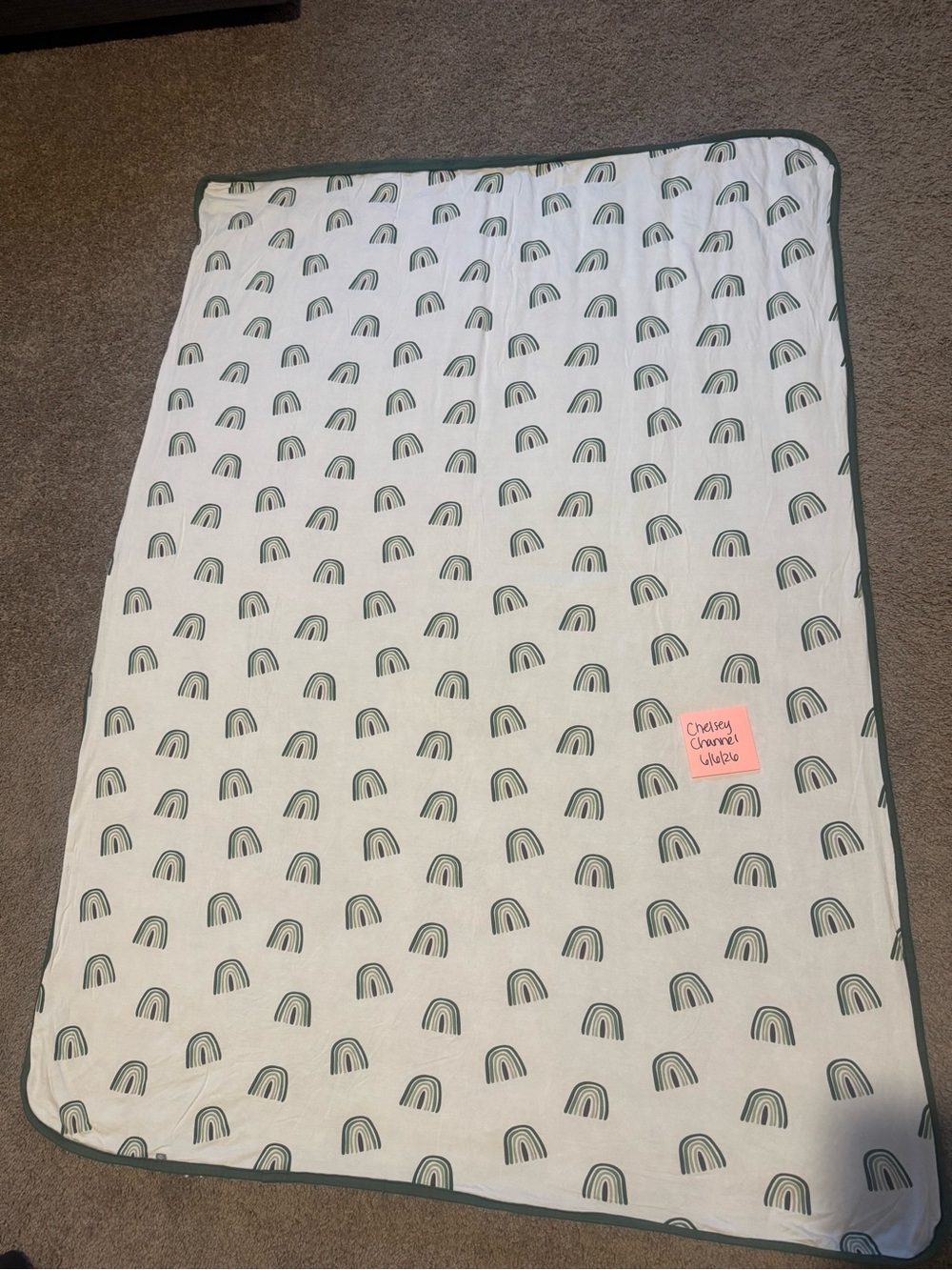 Kyte baby toddler 1.0 tog green rainbow blanket